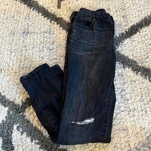 Brand is RSQ from Tillys. Size is girls 14 Girlfriend style. Washed black color.